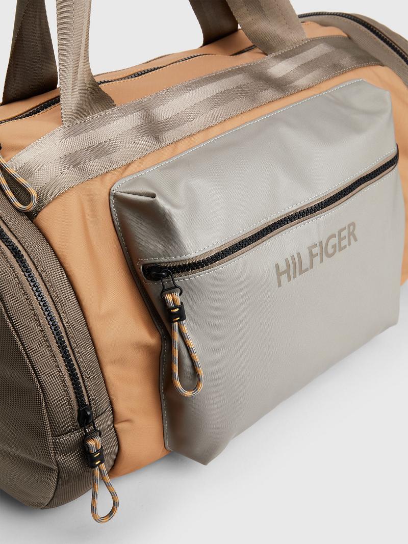 Férfi Tommy Hilfiger Utility Duffle Táska Khaki | HU 1497GSO